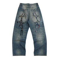 Distressed Paint Splatter Baggy Jeans