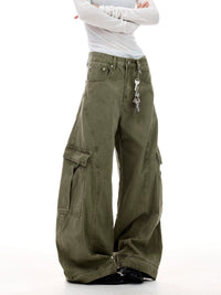 Olive Cargos – Front view