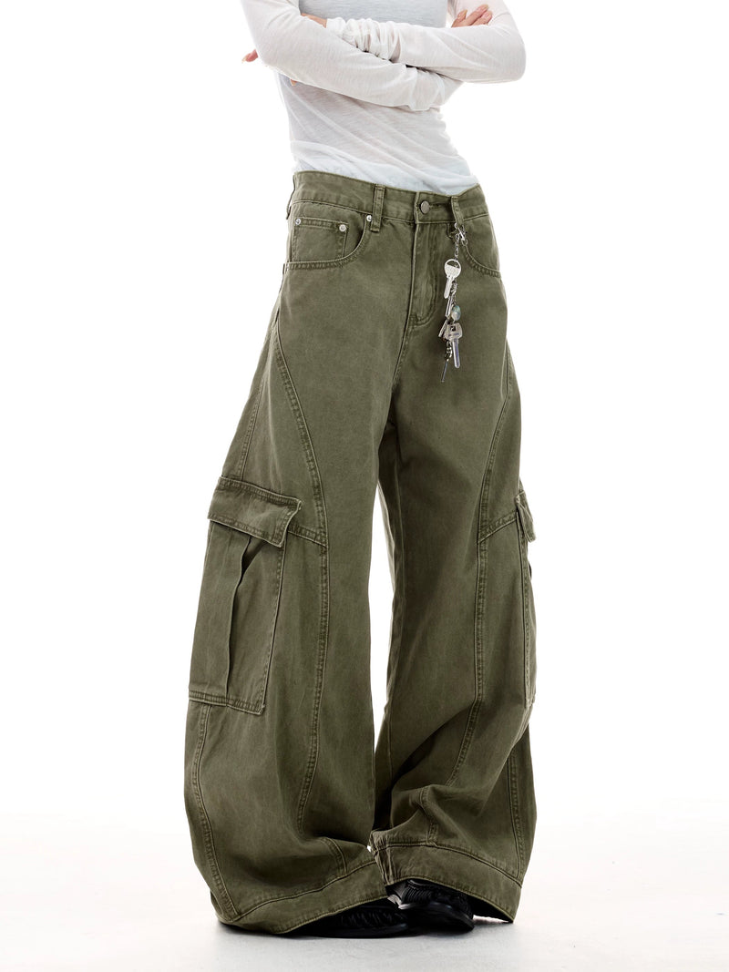 Olive Cargos – Front view