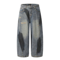 Blemished Blue Jeans front flat lay