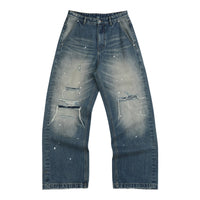 Distressed Paint Splatter Baggy Jeans
