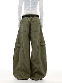 Olive Cargos – Back view