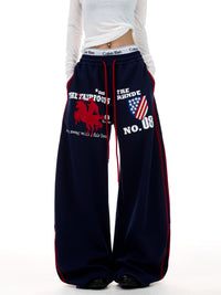 Crimson Navy Sweats – Front view