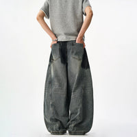 Blemished Blue Jeans back view on model