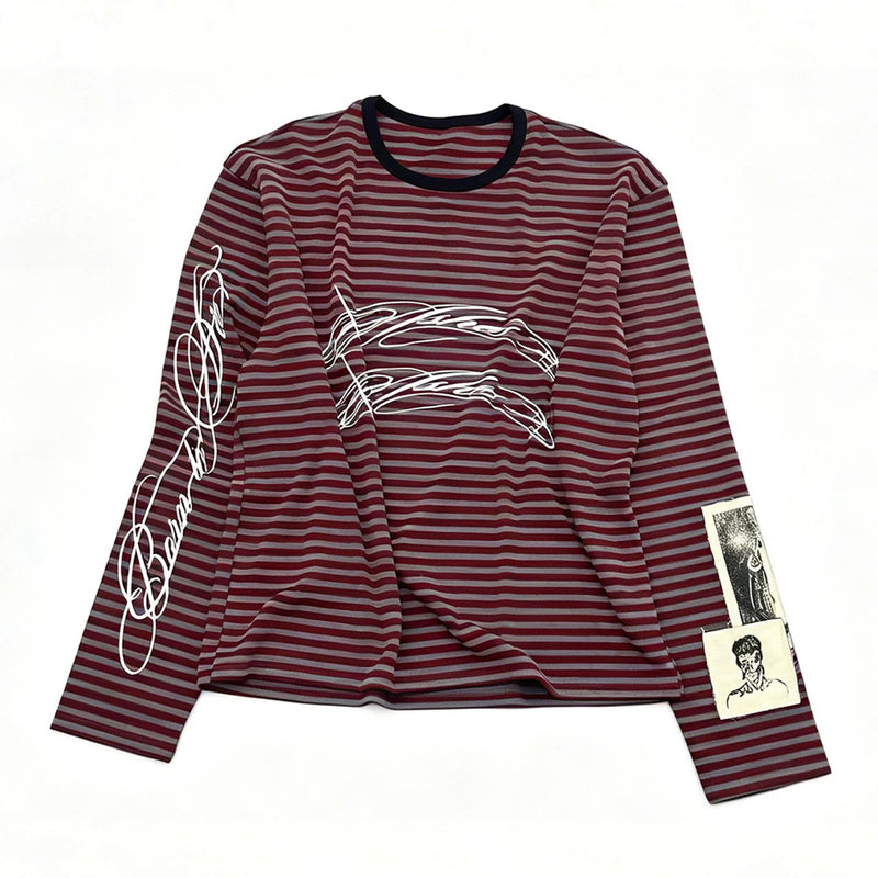 Striped Appliqué Long Sleeve