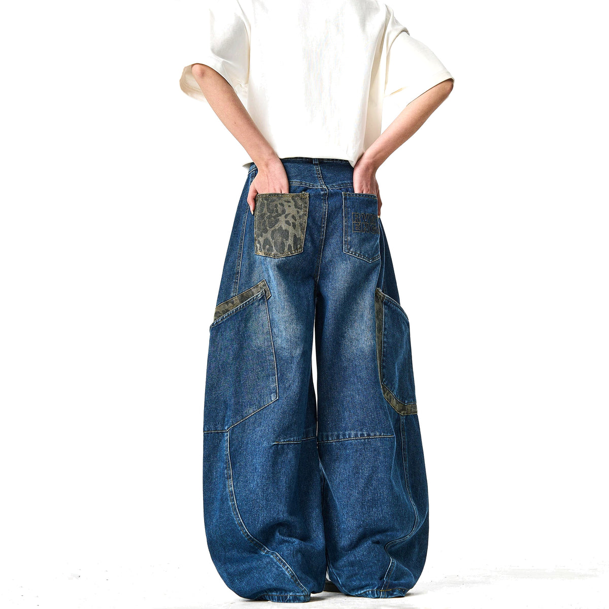 Leopard Pocket Jeans